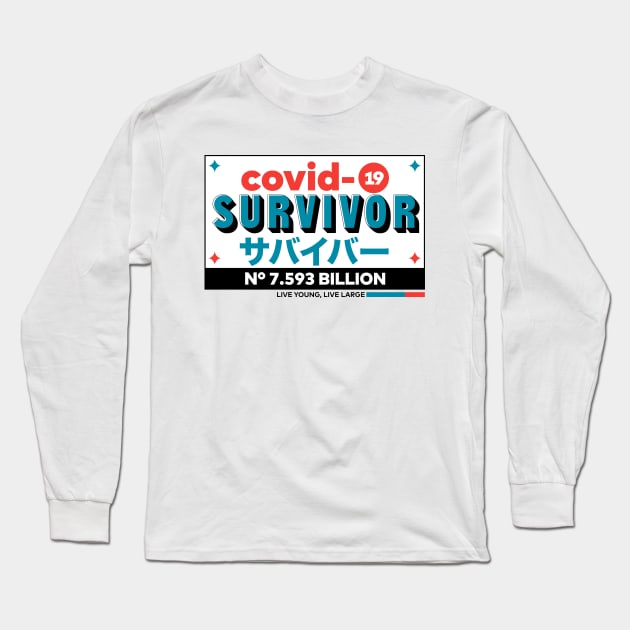 COVID-19 SURVIVOR Long Sleeve T-Shirt by Buentypo